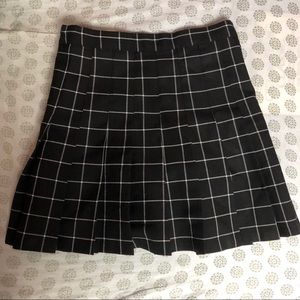 mixxmix Black checkered grid skirt / skort